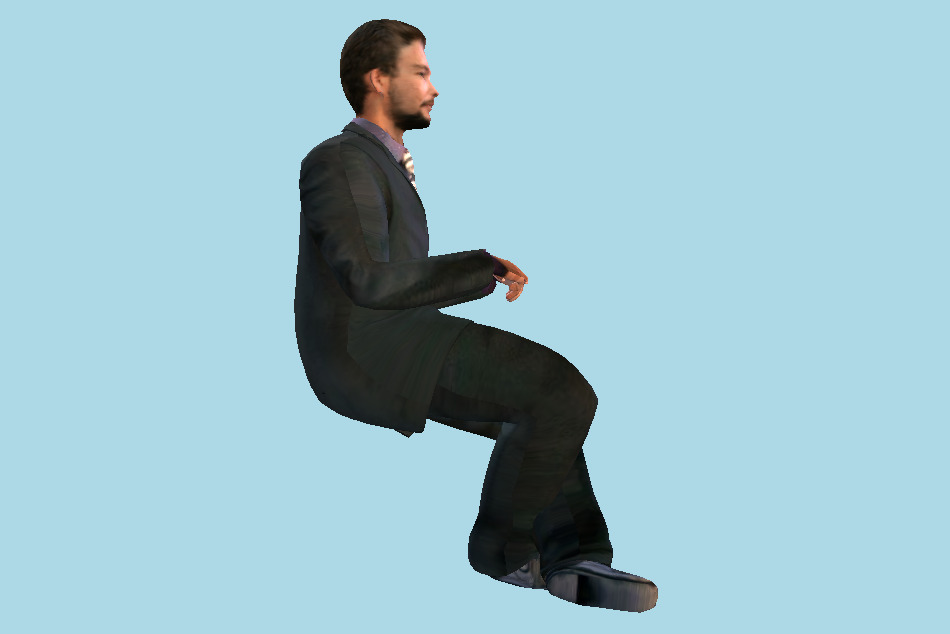 Man Sitting 3d model